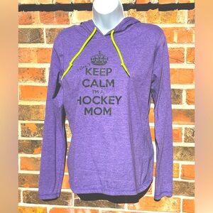 Hockey Mom Long Sleeve Hoodie.Funny Saying Front . Hockey Fan. Woman’s Size M